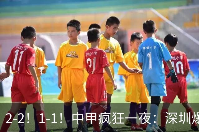 2-2！1-1！中甲疯狂一夜：深圳爆冷，广西两连平，冲超形势又变了